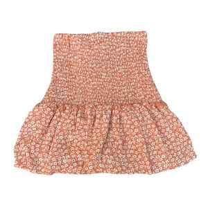 Frilled Floral Mini Skirt